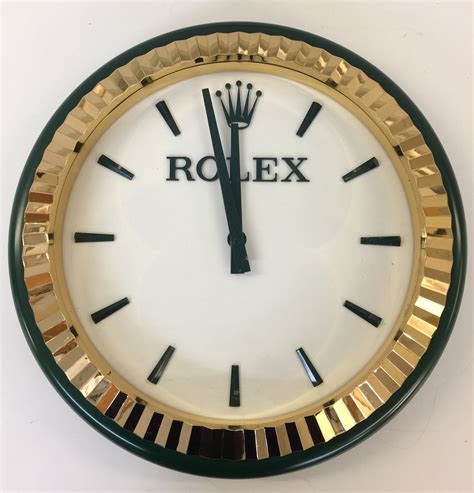 rolex wall clocks for sale|rolex dealer clock for sale.